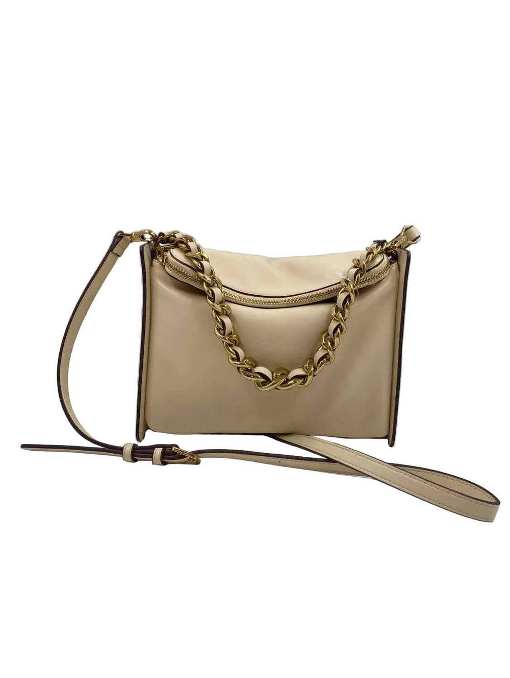 KARL LAGERFELD PARIS Beige BRIELLE Handled Purse w/Opt Crossbody Strap